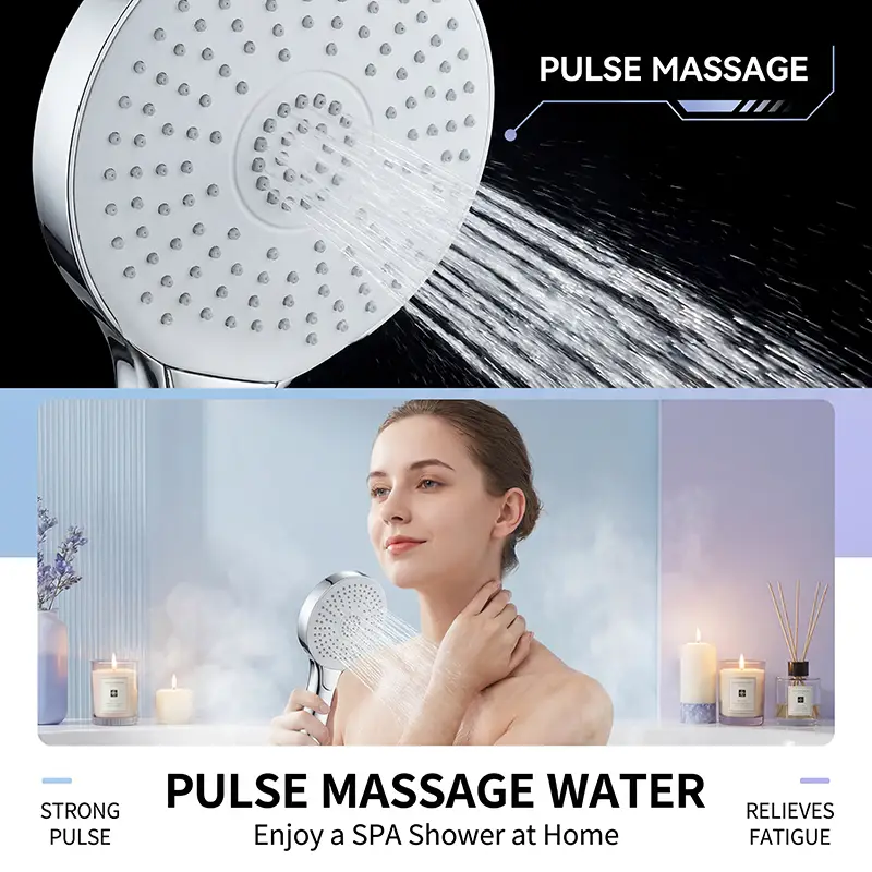 Tənzimlənən axınlı vanna otağı dizayn düyməsi ABS kvadrat əl duşu